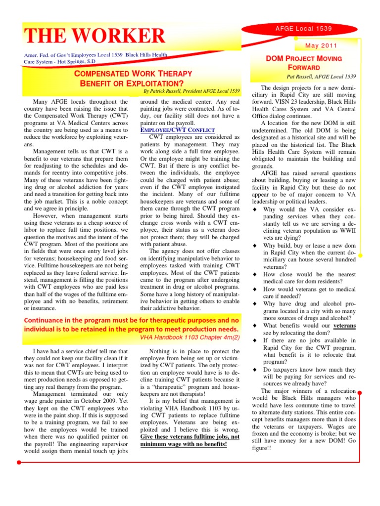 Compensated Work Therapy: Benefit or Exploitation? | PDF | Employment ...