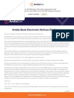 Avidia Bank Electronic Notices Disclosure