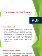 Malware: Online Threats: Presented By: Ramil L. Kaharian ICT Teacher