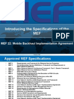 Introducing The Specifications of The MEF: MEF 22: Mobile Backhaul Implementation Agreement