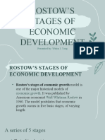 Rostow'S Stages of Economic Development: Presented By: Welyn I. Ysug