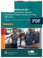 No One Believed Me - A Global Overview of Women Facing The Death Penalty For Drug Offenses