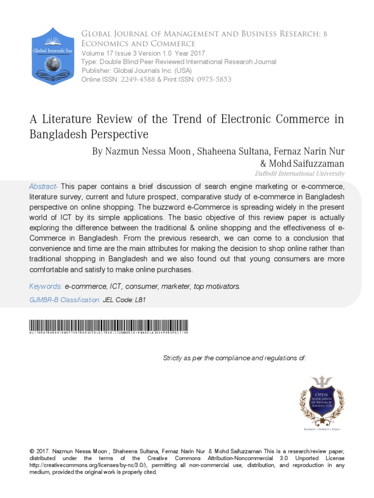 3 A Literature Review of The Trend | PDF | E Commerce | Online Shopping