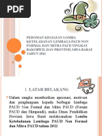 Download Pedoman Kegiatan Lomba Keteladanan Lembaga PAUD Dan Mitra PAUD 2011 by Dadang Setiawan SN55471857 doc pdf