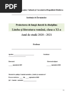 Proiectarea La Clasa a11-A, 2020-21