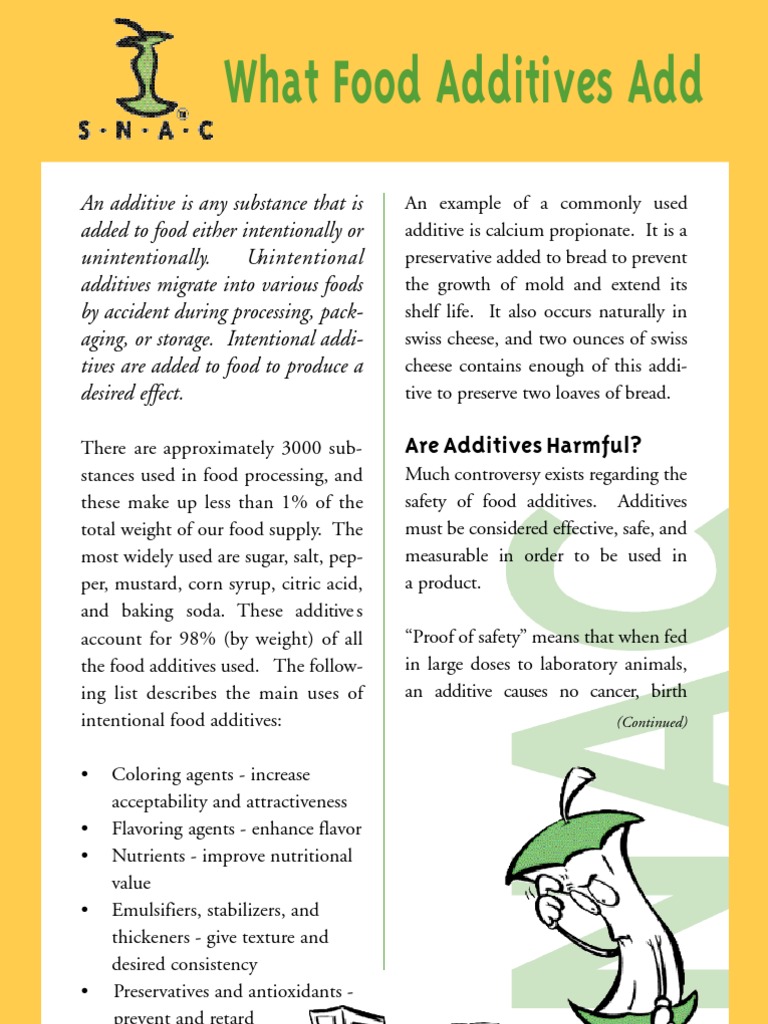 Food Additives PDF Sugar Substitute Food Industry