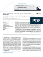 Role of Critical Metals in The Future Markets of Clean Energy Technologiesrenewable Energy