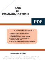 1.nature and Process of Communication