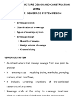 Hi 362: Infrastructure Design and Construction 2021/2 Lecture 5: Sewerage System Design