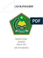 Tugas B.Inggris: Disusun Oleh: Iqlimah Kelas: Ix-2 MTS.N 38 Jakarta