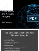 Social Media Analytics and Network Insights from IDS 564 Session