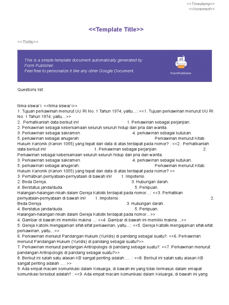 Form Publisher Template PDF