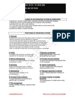 Igcse Computer Science (0478) Chapter 1.3: Hardware and Software 1.3.6 Operating Systems