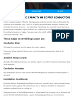 Capacity of Copper Conductors