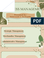 Strategic, Merchandise, Administrative Management