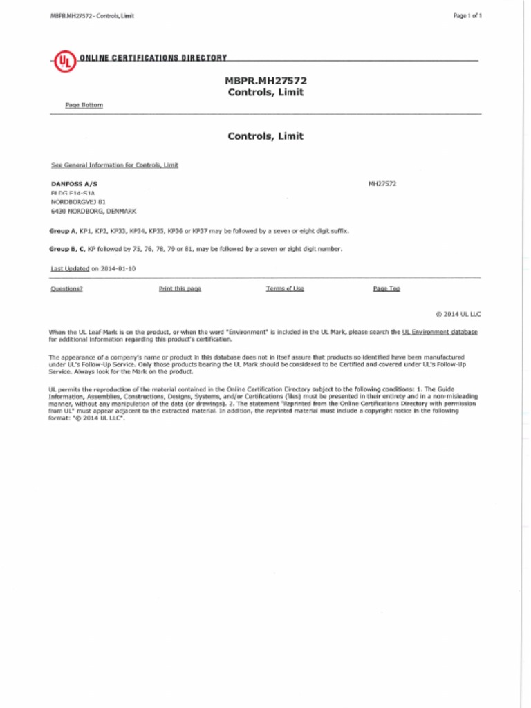 UL Certifications PDF
