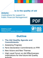 New Directions in The Quality of Aid Debate: Implications For Support To Public Financial Management May 2011