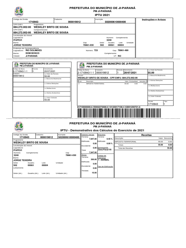 Iptu Download Grátis Pdf Governo Impostos