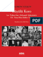 Solomon Volkov - Büyülü Koro - Lev Tolstoy'Dan Aleksandr Solenitsin'e XX. Yüzyıl Rus Kültür Tarihi