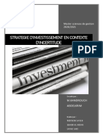 3 - Stratégie D'investissement en Contexte D'incertitude