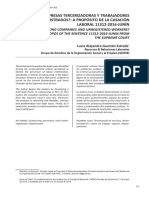 ¿Empresas Tercerizadoras Y Trabajadores No Registrados?: A Propósito de La Casación LABORAL 11312-2016-JUNÍN