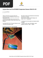 Arduino Nano and Two DS18B20 Temperature Sensors With I2C LCD