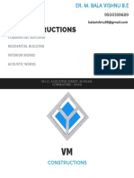 VM Constructions Coimbatore - Visiting Card