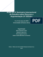 IV Seminário Internacional Estudos Discurso Argumentação