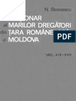 Dictionar al marilor dregatori din Tara Româneasca si Moldova