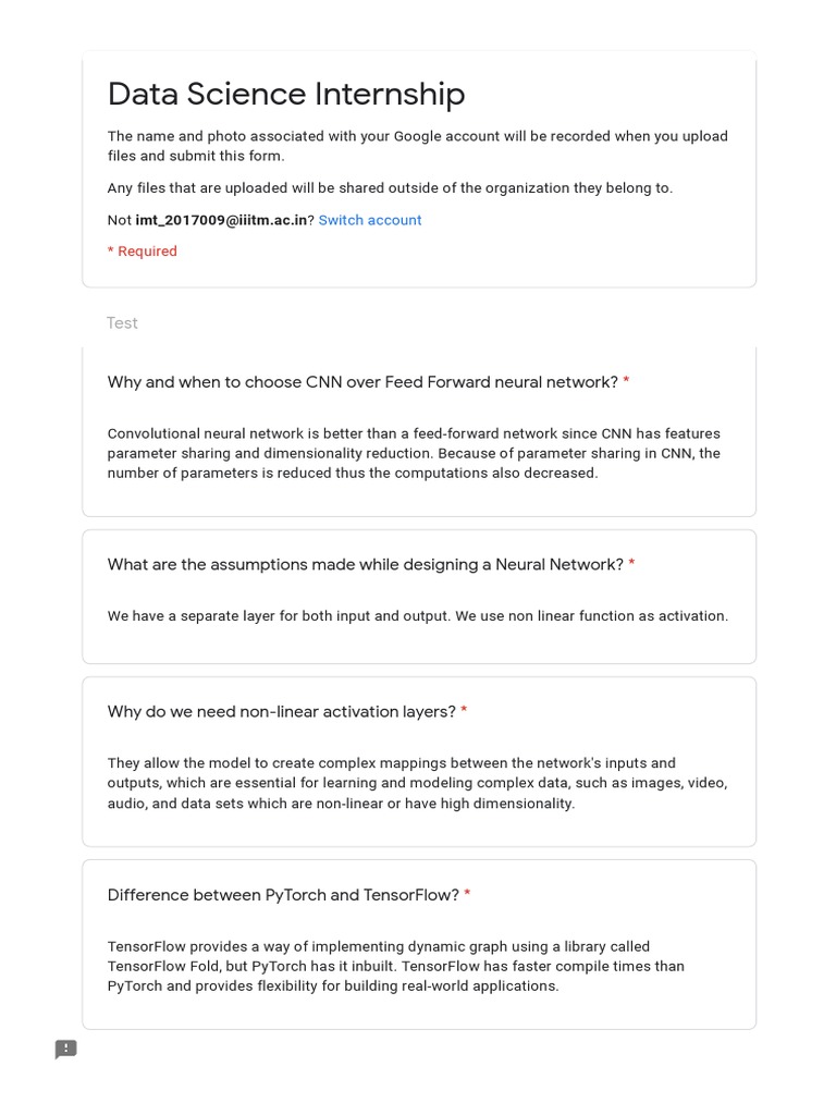 Data Science Internship PDF