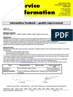 Service Information: Information Feedback - Quality Improvement