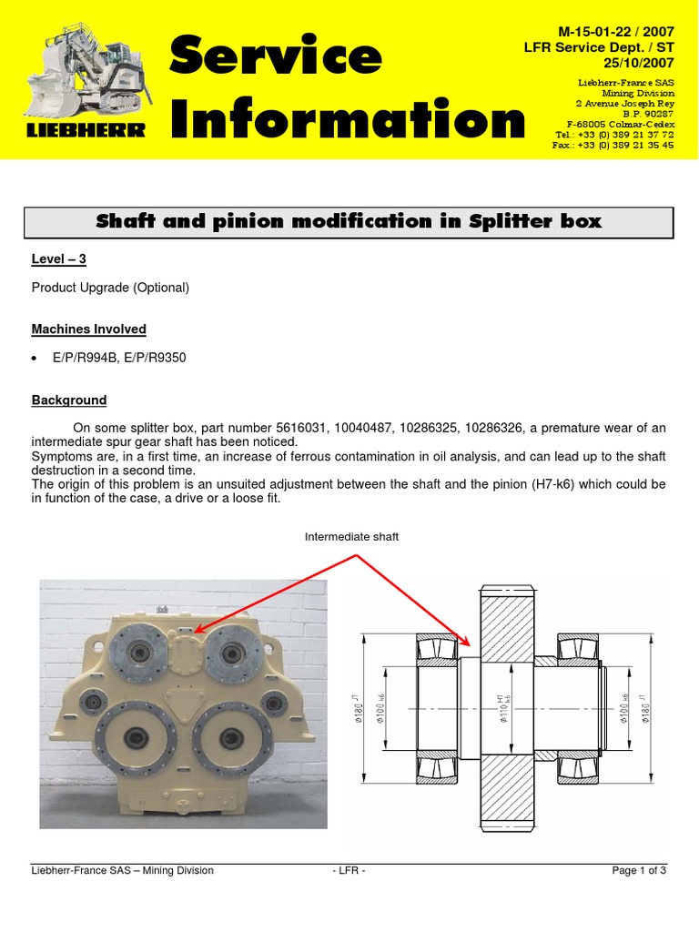 Splitter Box Shaft Modification Guide | PDF