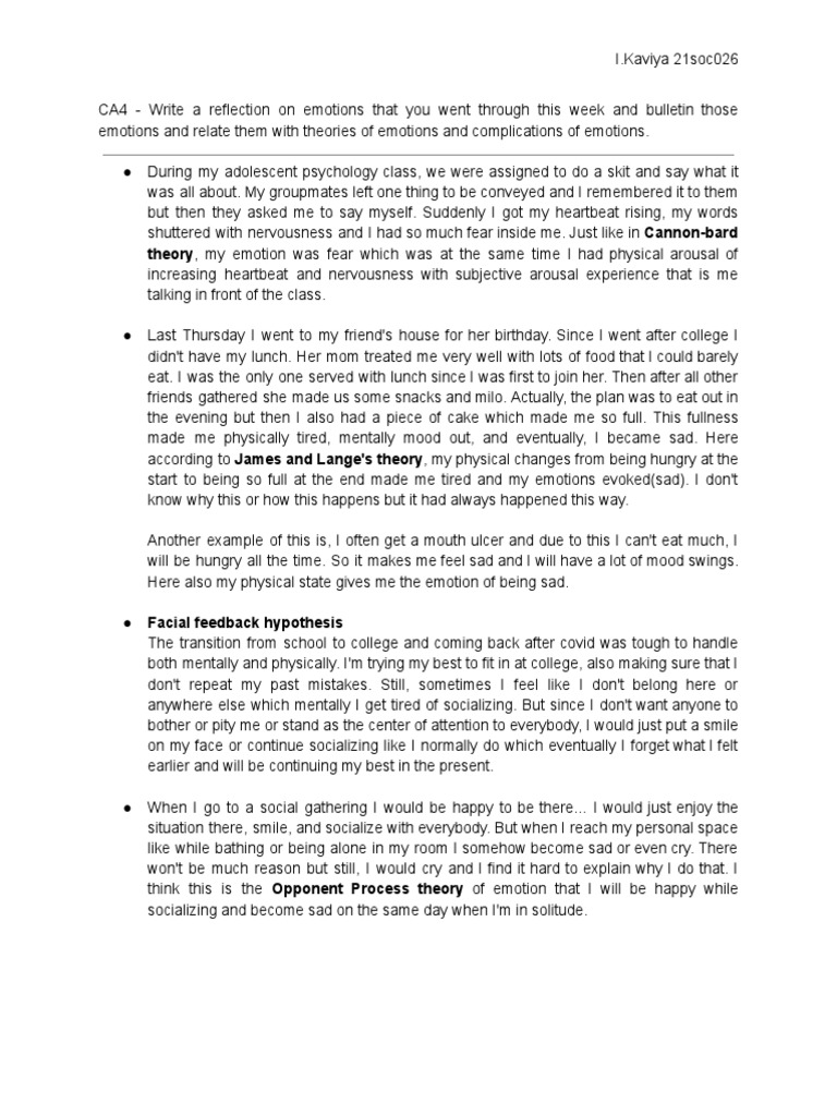Theories Of Emotion PDF Emotions Cognition