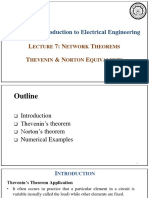 ELL 100 - Introduction to Electrical Engineering: Network Theorems - Thevenin & Norton Equivalents (40ch