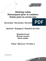 Spanish Ab Initio Paper 2 SL Markscheme Spanish