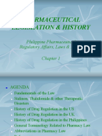 Pharmaceutical Legislation & History: Philippine Pharmaceutical Regulatory Affairs, Laws & Ethics