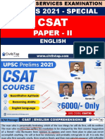 CivilsTap - CSAT - 2021 - Lecture - 20 PYQ