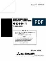 Parts Catalogue Engine 6D16 T For MG430