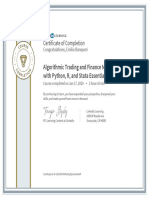 CertificateOfCompletion_Algorithmic Trading and Finance Models With Python R and Stata Essential Training