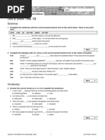 Maturita Sulotions 3rd Edition Pre-Intermediate, Short Test