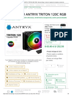 COOLER CPU ANTRYX TRITON 120C RGB - Memory Kings, Lo Mejor en Equipos de Computo y Accesorios