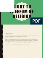 Right To Freefom of Religion
