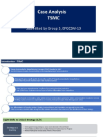 Case Analysis TSMC: Submitted by Group 3, EPGCSM-13