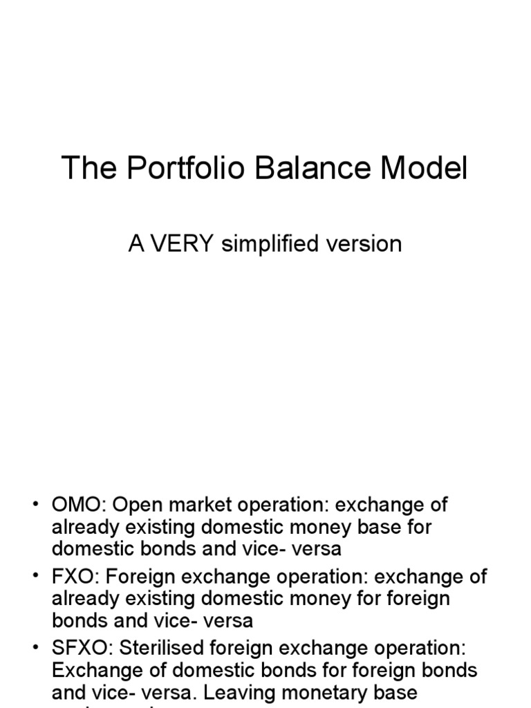 9.the Portfolio Balance Model PDF Exchange Rate Bonds (Finance)