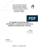 susmely EL RÉGIMEN DE NACIONALIDAD Y EXTRANJERÍA Y SUS IMPLICACIONES EN EL DERECHO INTERNACIONAL PRIVADO. (1)