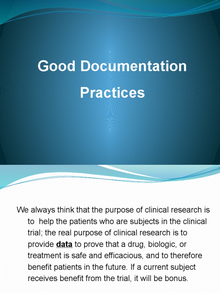 Good Documentation Practices in Clinical Trials | PDF | Clinical Trial ...