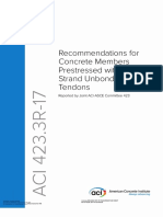 423.3r 17 Recommendations For Concrete Members Prestressed With Single Strand Unbonded Tendons