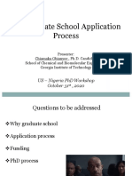 Us Graduate School Application Process: Us - Nigeria PHD Workshop October 31, 2020