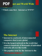 The Internet and World Wide Web: Which Came First - Internet or WWW?