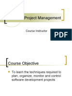 Software Project Management: Course Instructor